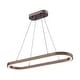 preview thumbnail 12 of 11, Rennnsan 39.4" Modern Wood Oval Dimmable LED Pendant Light for Dining Room - 1 Light