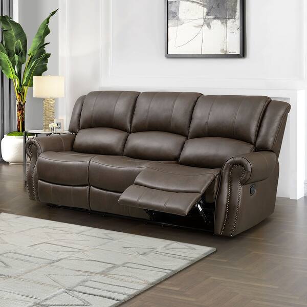 Shop Abbyson Calabasas Reclining Sofa And Loveseat Set Overstock 31573427 Grey