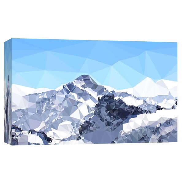 PTM Images 9-102199 PTM Canvas Collection 8" x 10" - "Faceted Snowy Peak" Giclee Mountains Art Print on Canvas
