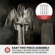 preview thumbnail 8 of 18, Haunted Hill Farm Lifesize Animatronic Haunted Angel Statue with Lights and Sound, Indoor/Covered Outdoor Halloween Decoration