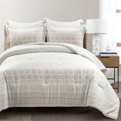 Lush Decor Hygge Geo Reversible 5 Piece Comforter Set