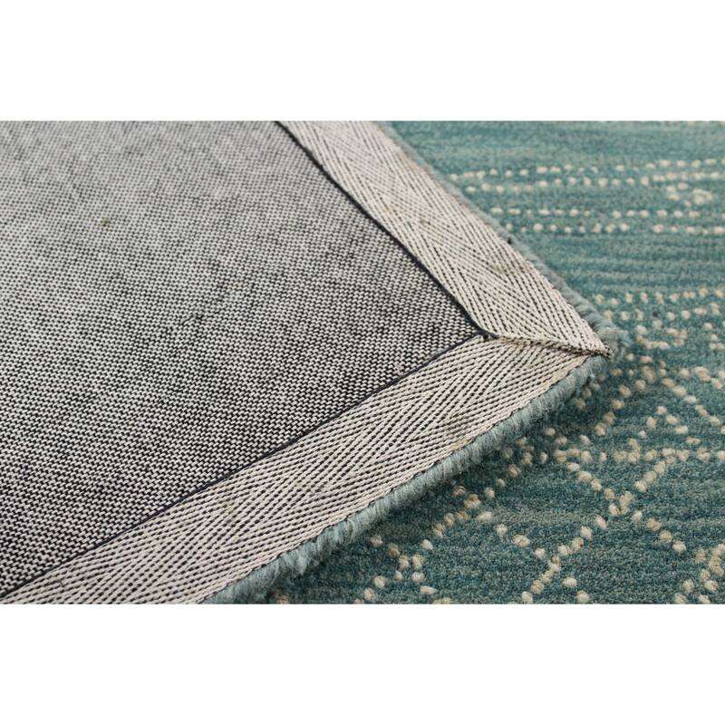 Bashian Hand-tufted Eloise Teal Rug
