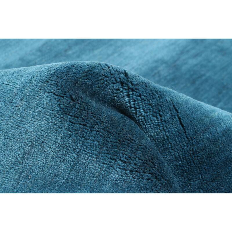 ECARPETGALLERY Hand Loomed Kashkuli Gabbeh Dark Blue Wool Rug - 4'1 x 6'0