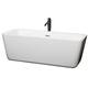 Option White / Polished Chrome Trim / Matte Black Faucet