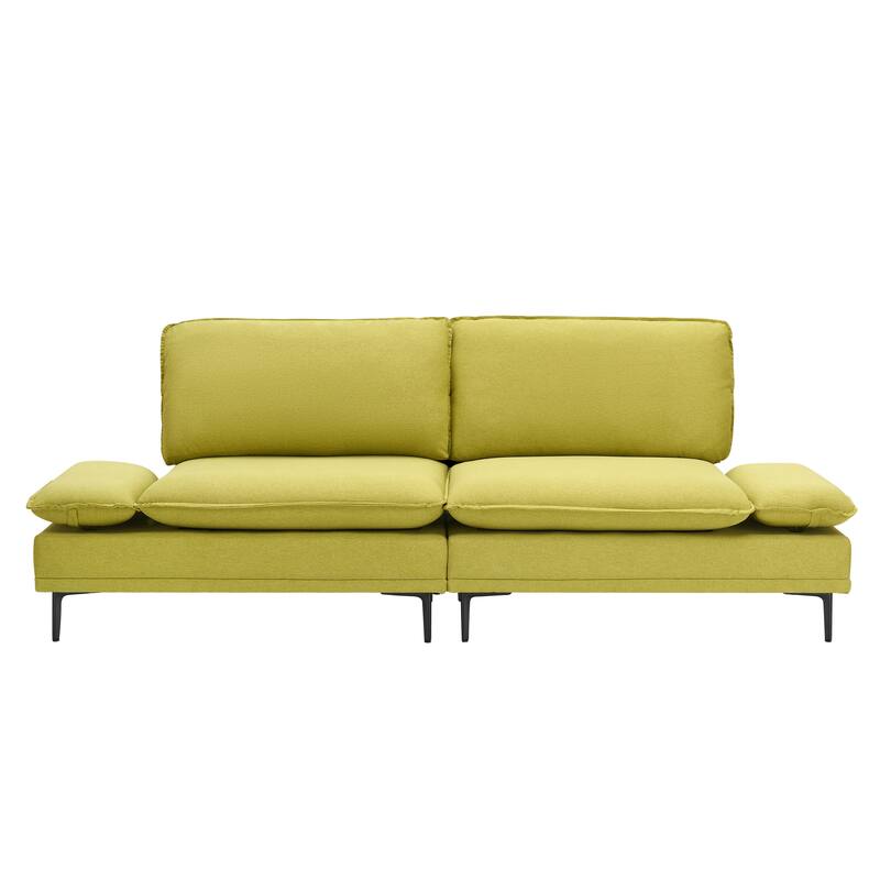 89-inch Polyester Blend Green Sofa for Apartments, Living Rooms and Offices