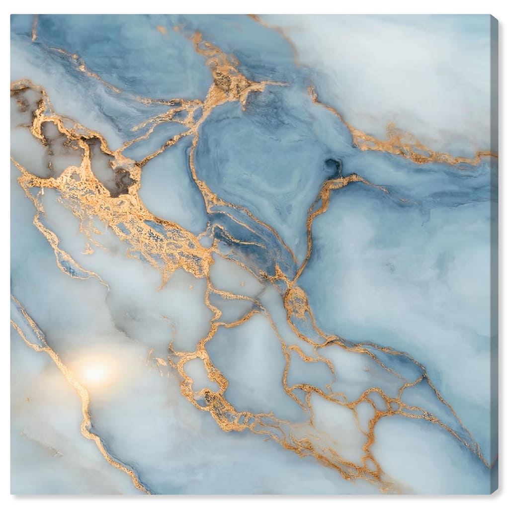 Azure Veins Canvas by Art Remedy, Gallery Wrapped
