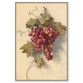 Grapes Against White Wall 1883 Canvas Floral Still Life by Art Remedy