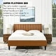 preview thumbnail 2 of 16, Willow Faux Leather Channel Tufted Platform Bed Set