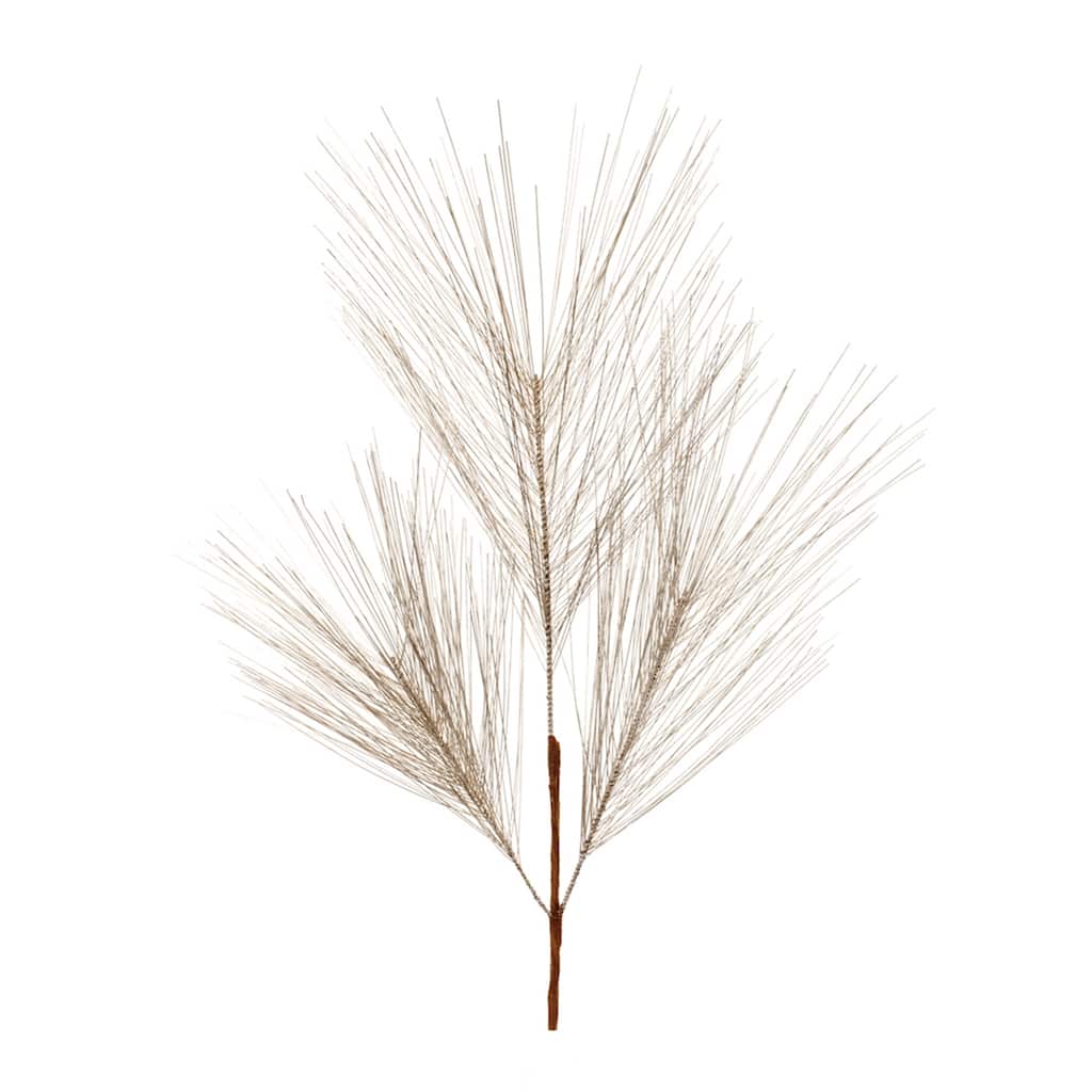 Silver Long Needle Pine Spray (Set of 6) - N/A