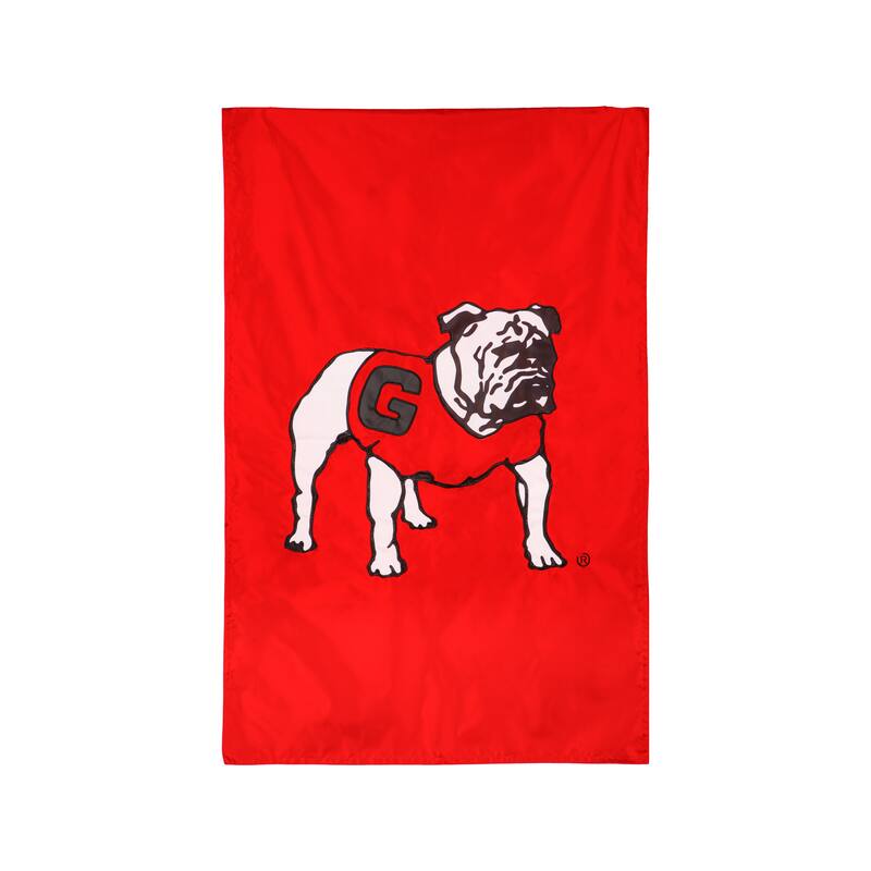 Applique Flag, House Size, University of Georgia, Alternate Bulldog Logo