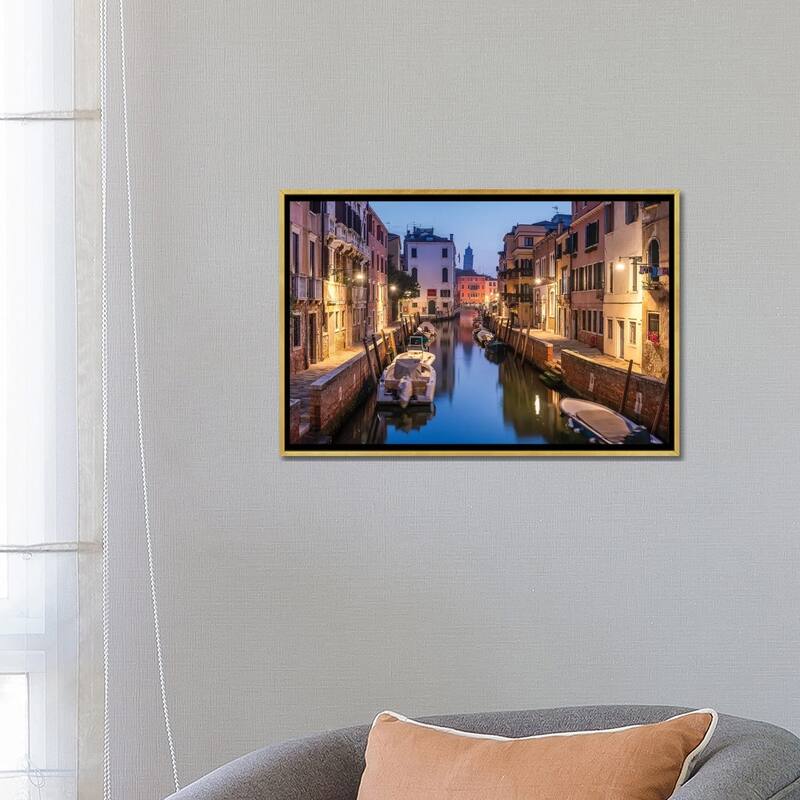 iCanvas "Romantic Canal In Venice, Italy" by Jan Becke Framed Canvas Print