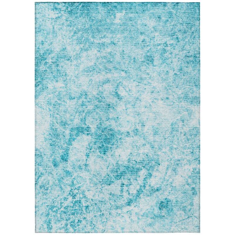 Machine Washable Indoor/ Outdoor Abstract Solid Chantille Rug