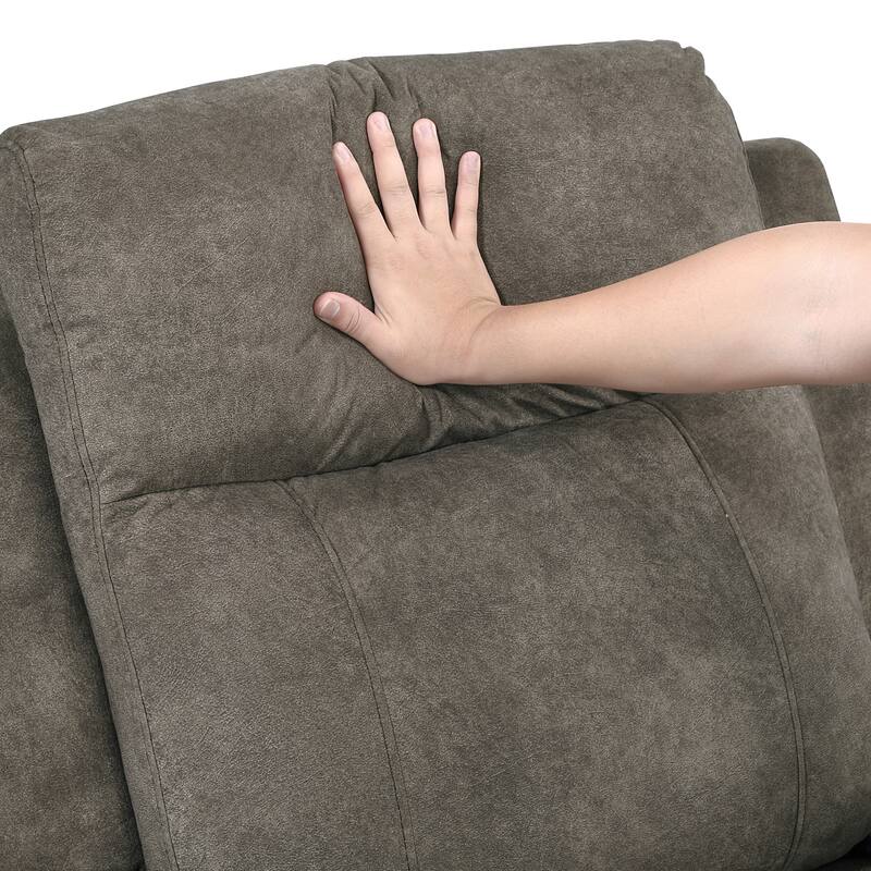 Liriope 36" Microfiber Manual Recliner - Tab Pull Reclining Motion