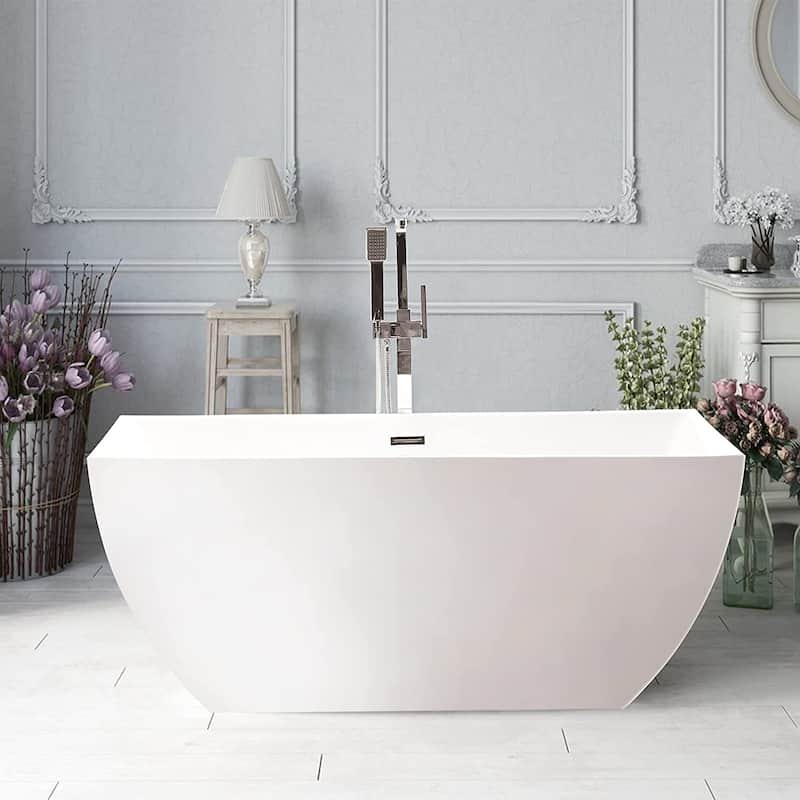 Vanity Art 67" Freestanding Acrylic Bathtub
