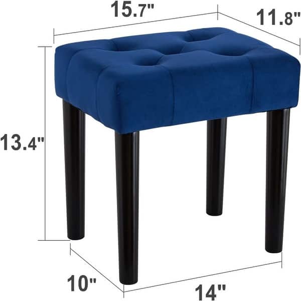 Rectangle Ottoman Chair with Wood Legs - Bed Bath & Beyond - 39688499