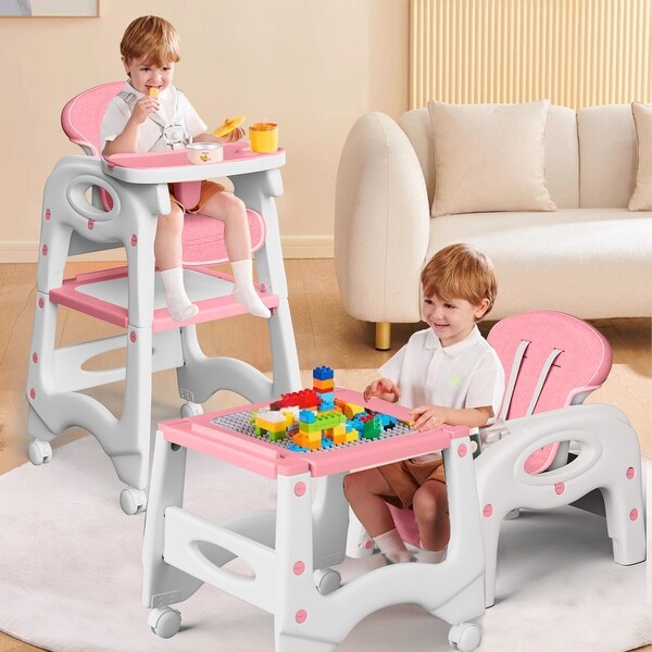 8 in 1 Baby High Chair Kids Stool Table Chair Set - Bed Bath