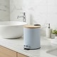 preview thumbnail 57 of 79, Stylish Trash Can with Bamboo Lid and Pedal, 2.5L Capacity - 9.2" H x 8" L x 8" W