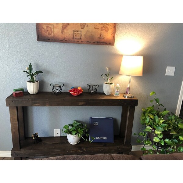 Shop Rustic Luxe Large Wooden Sofa Table By Del Hutson Designs