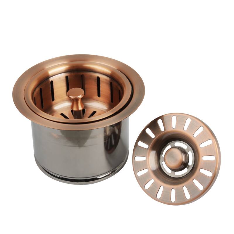 Copper Kitchen Sink Garbage Disposal Flange Stopper (2.85" Height)