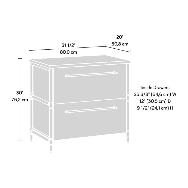 Wood Lateral File with Efficient Document Storage, Brown