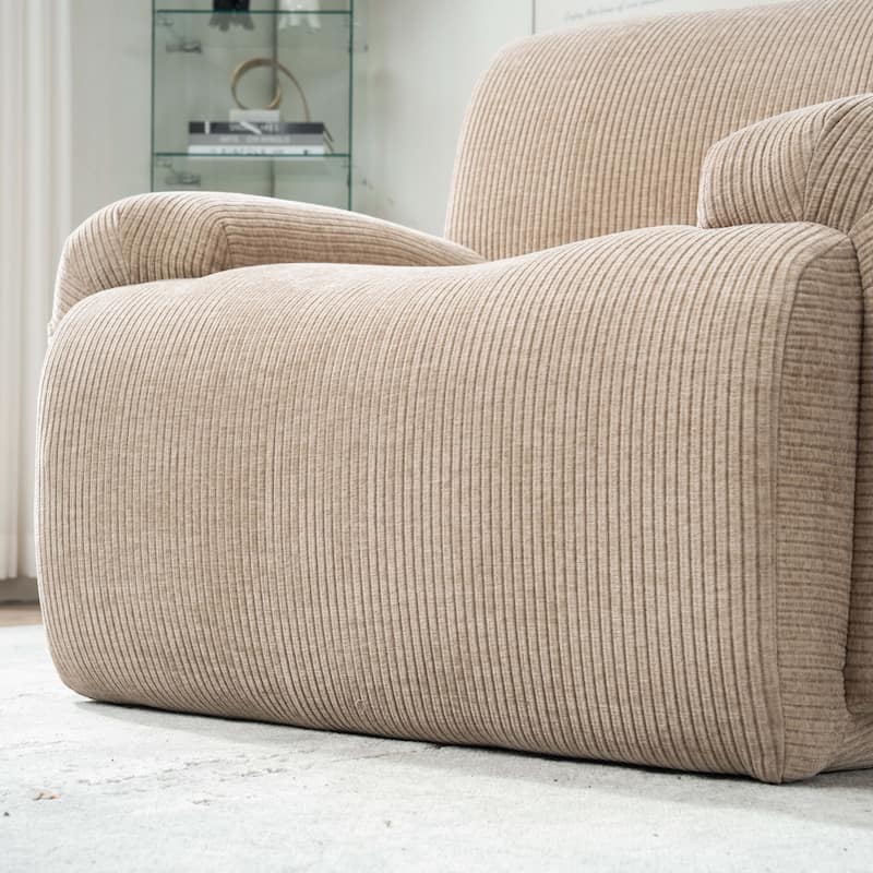 42''W Modern Chenille Upholstered Accent Chair with Deep Seats-No Assembly