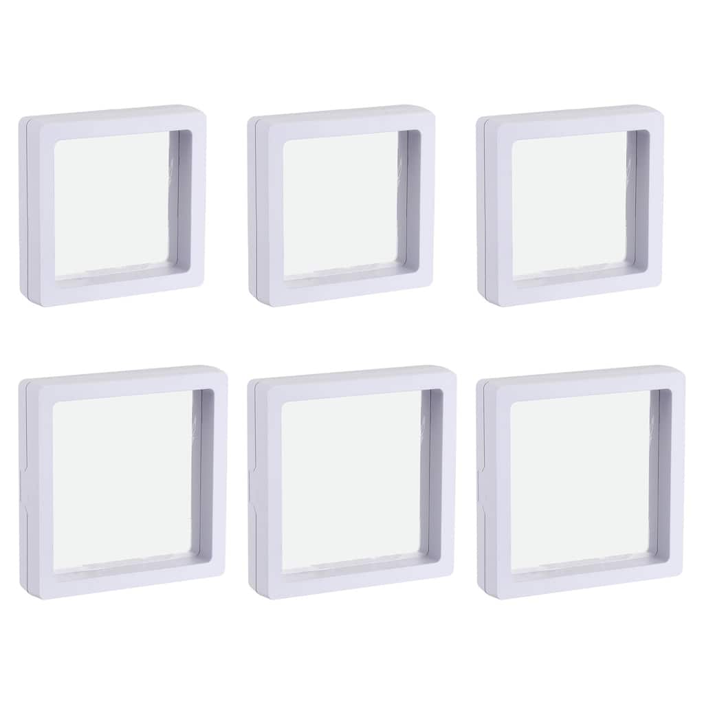 Floating Thin Film Display Box ABS Frame White for Ring Necklace 10Pcs