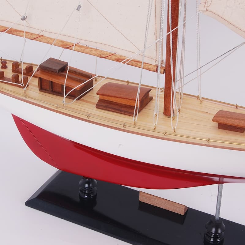 Ranger Painted Medium Sailboat Schooner Yacht Model 24 Inches Long