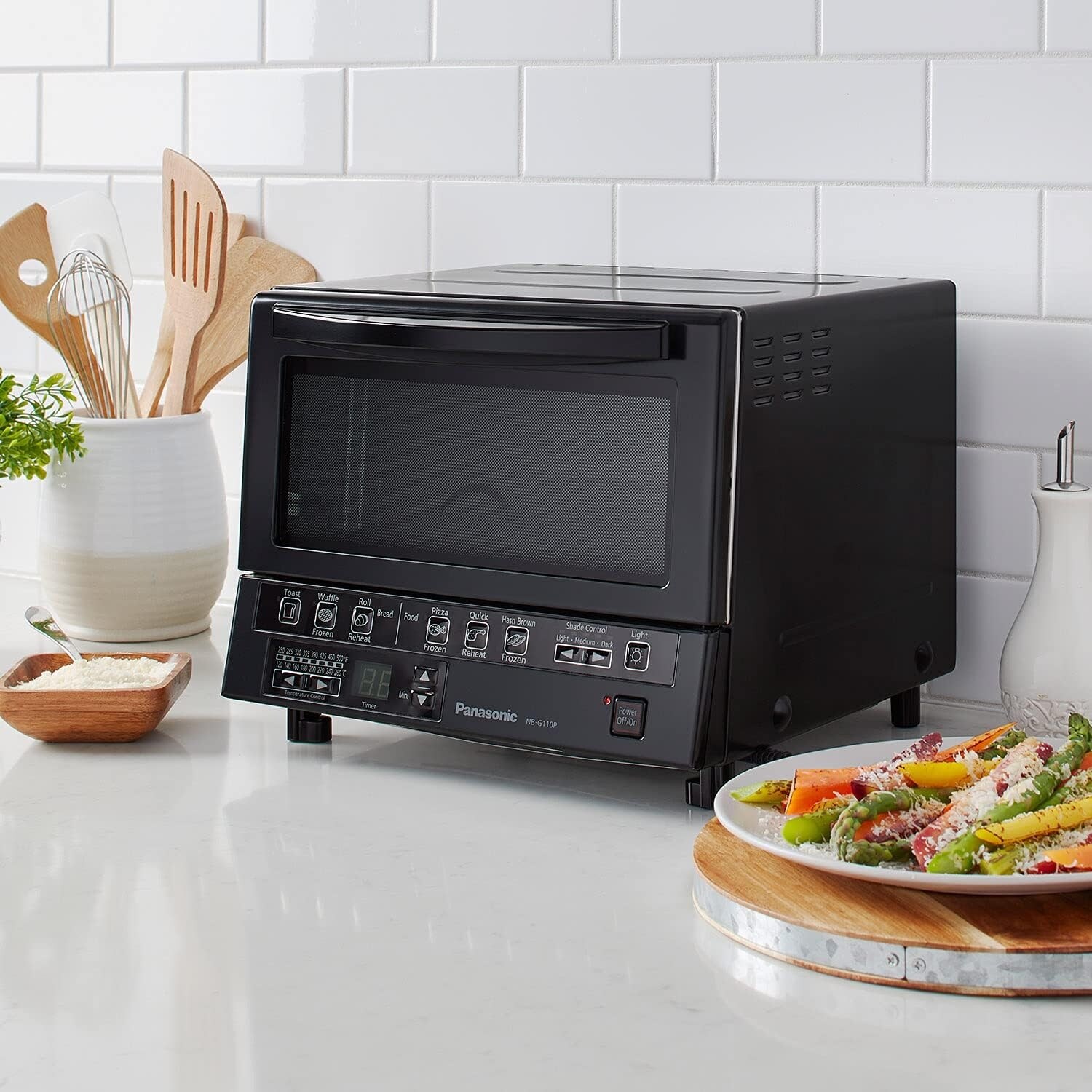 Toaster Oven with Double Infrared Heating 9 Inner Baking Tray