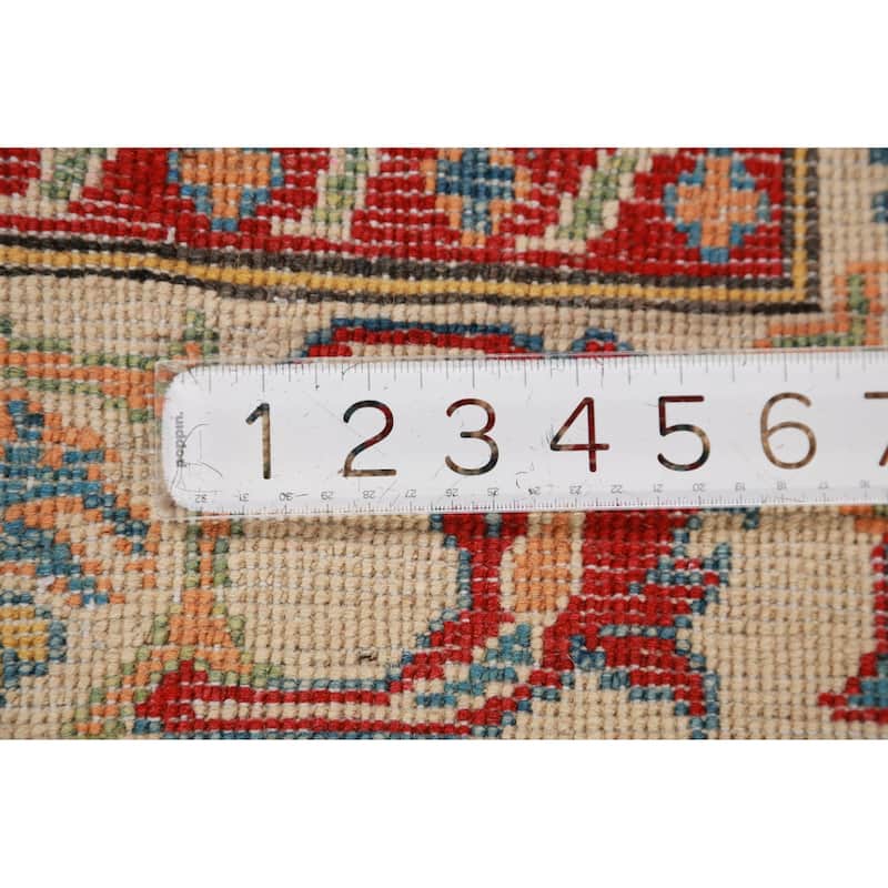 Blue Kazak Foyer Rug Hand-Knotted Wool Carpet - 2'8"x 4'2"