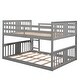 preview thumbnail 9 of 12, Full Over Full Bunk Bed with Ladder and Guardrail, Grey