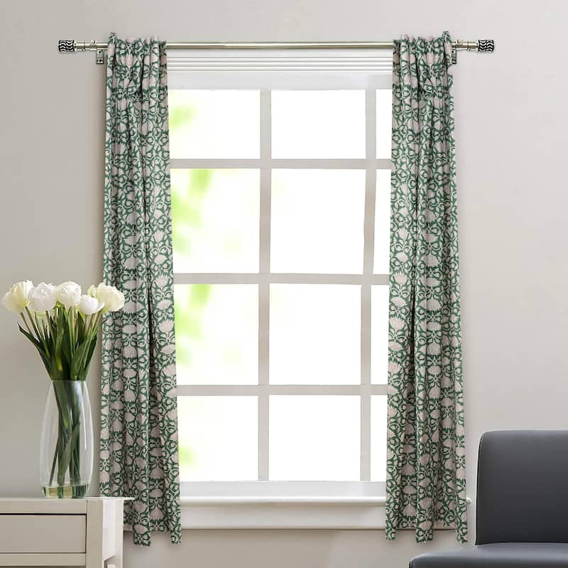 Fabdivine Handmade Block Print Viscose Linen Gift Home Decorative Accent Vintage Curtain or Drape