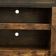 preview thumbnail 4 of 5, Flat Screen Media Console Table wood TV storage rustic TV cabinet - Oak