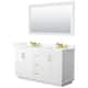 Option White / Giotto Quartz Top / Brushed Gold Hardware