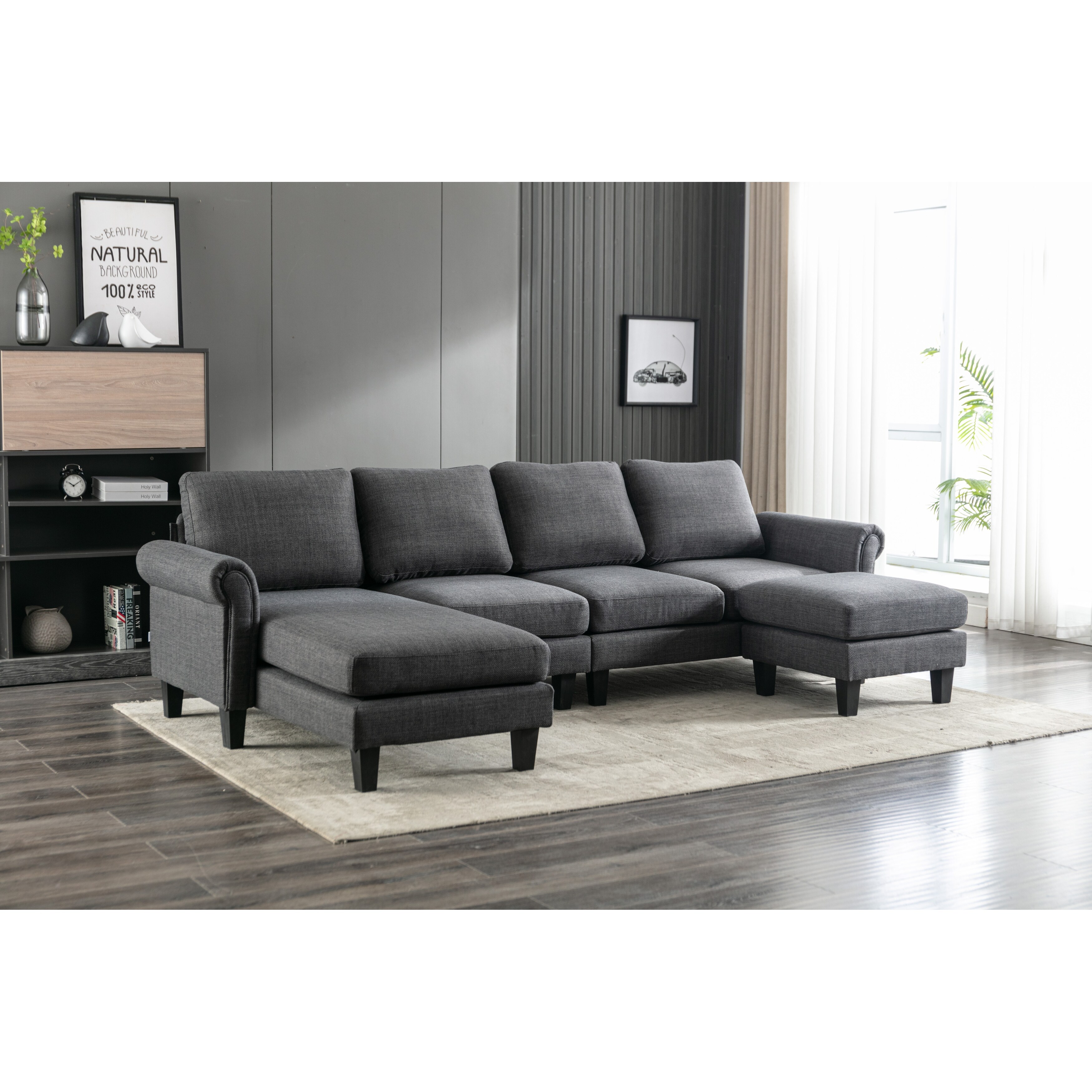 6 foot outlet sofa with chaise