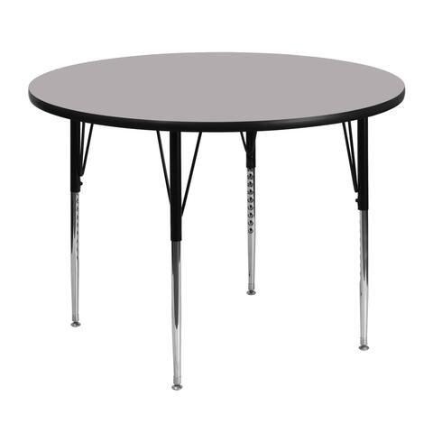 48'' Round Thermal Laminate Activity Table - Adjustable Legs