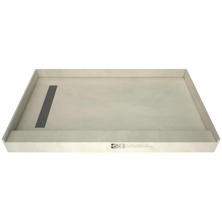 Tile Redi RT3648L-PVC-S Redi Trench 48" x 36" Rectangular Shower Base