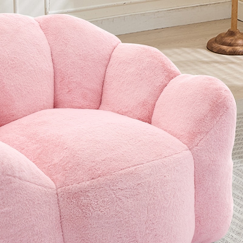 Lotus Type Compression Lazy Sofa Oversized Bean Bag Sofa Accent Chair for Adults with Pull Strap and Non-slip Base, Easily Moved