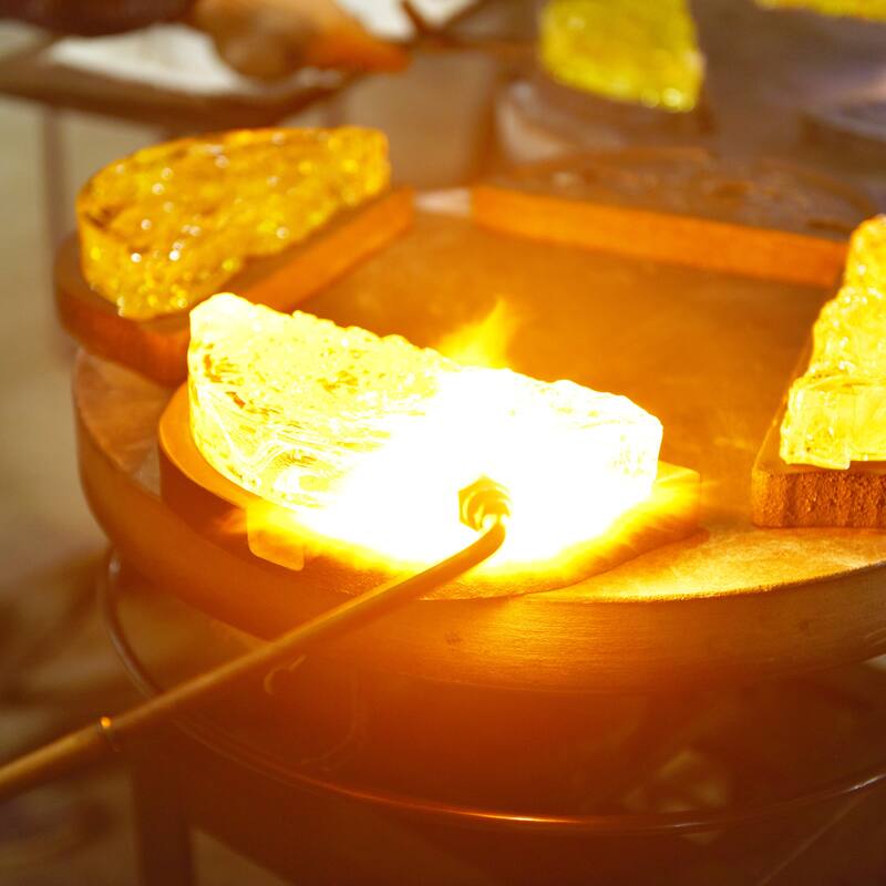 Moon Integrated LED 8in Black Mini Pendant with Handcrafted Glass