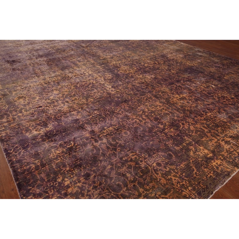 Contemporary Art & Craft Indian Area Rug Handmade Wool Carpet - 9'9"x 13'0"