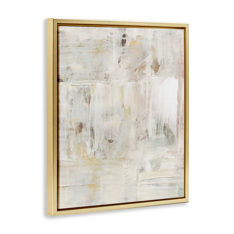 Stupell Natural Abstract Pattern Framed Floater Canvas Wall Art Design By Victoria Barnes