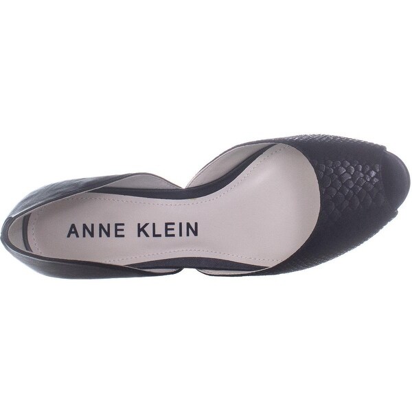 Anne Klein Fanetta Peep Toe Flats 