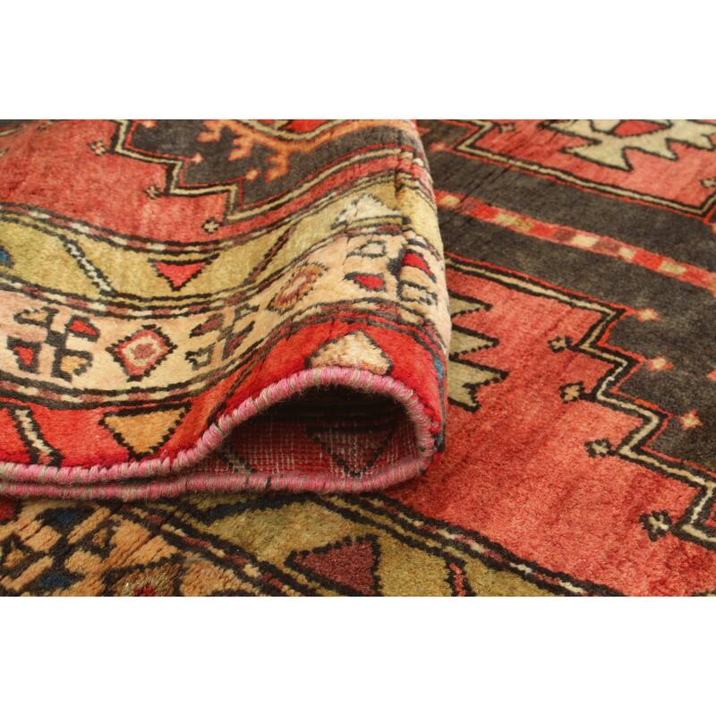 Fine Vintage Distressed Roshanak Red/Charcoal Runner - 3'2" x 7'7"