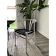 preview thumbnail 15 of 47, Woven Wood Armchair with Arms Open Y Back Mid Century Modern Office Dining Chairs Black Seat Kitchen Bedroom Organic Rattan