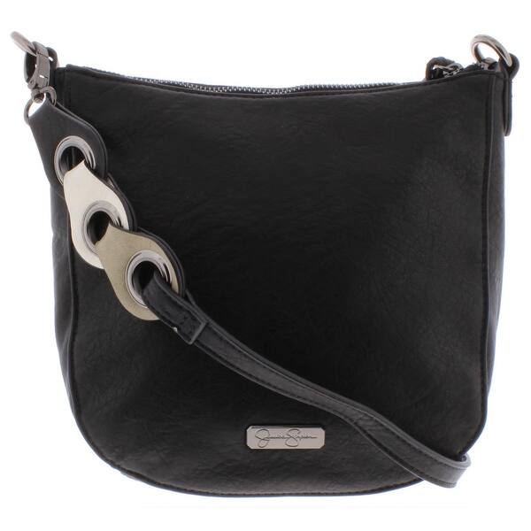 Shop Black Friday Deals On Jessica Simpson Womens Valencia Shoulder Handbag Faux Leather Textured Black Medium Overstock 32075636