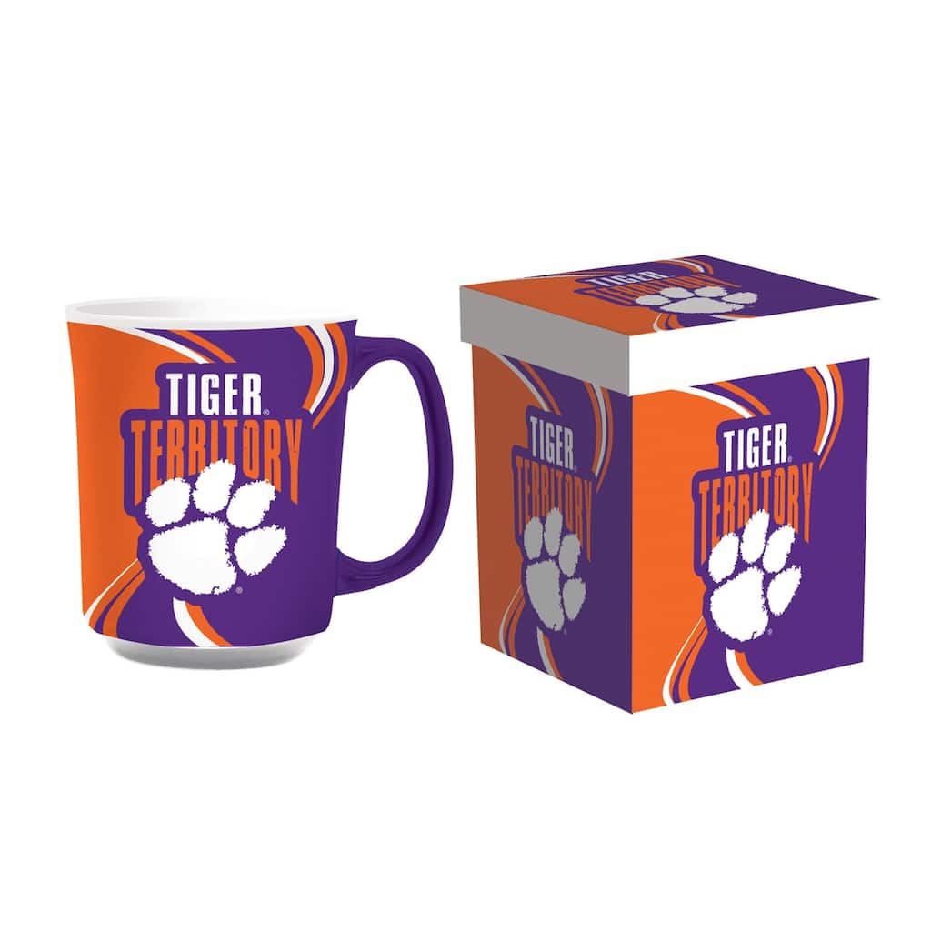 Clemson University, 14 oz Ceramic Coffee Mug w/ Gift Box
