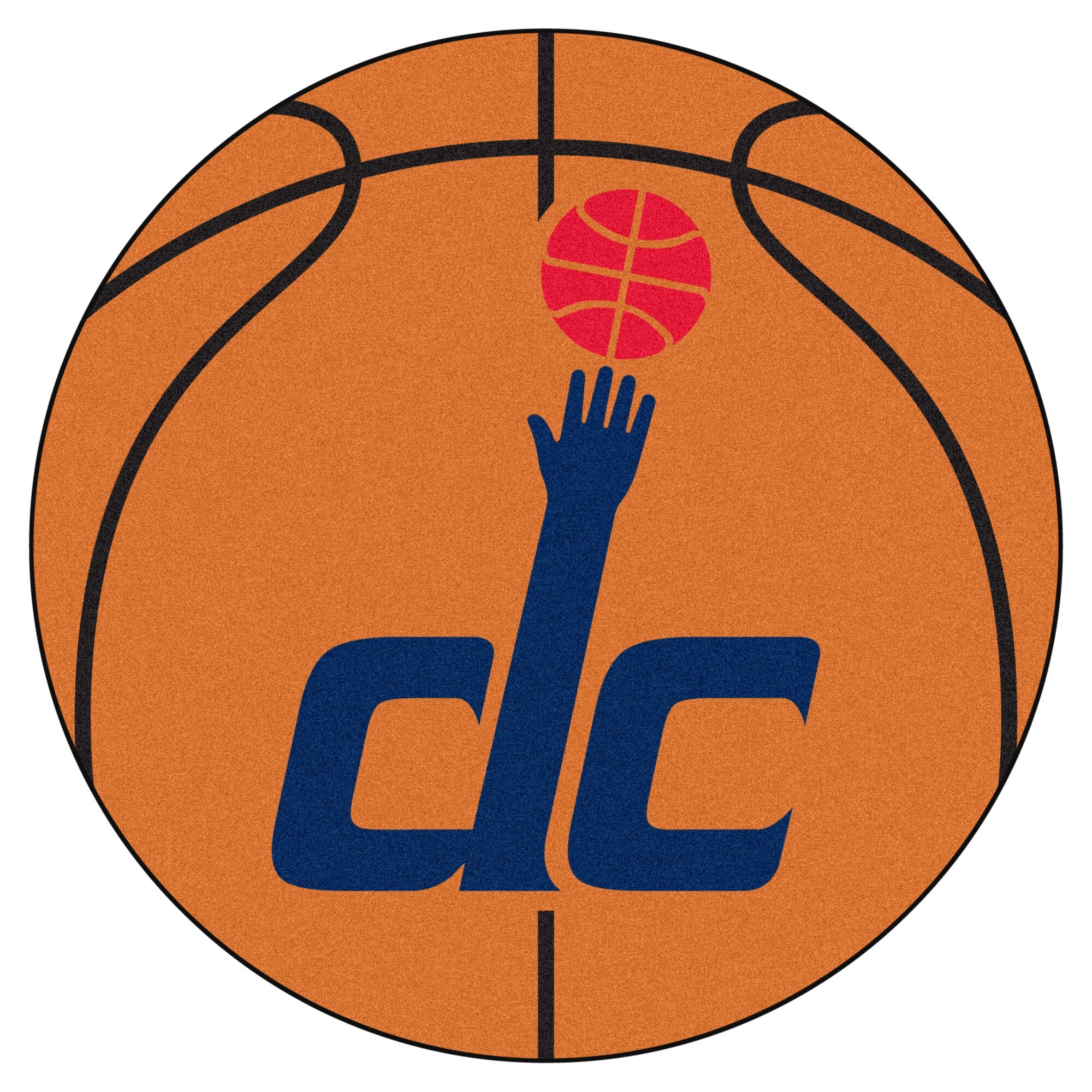 Shop Nba Washington Wizards Basketball Shaped Mat Area Rug N A