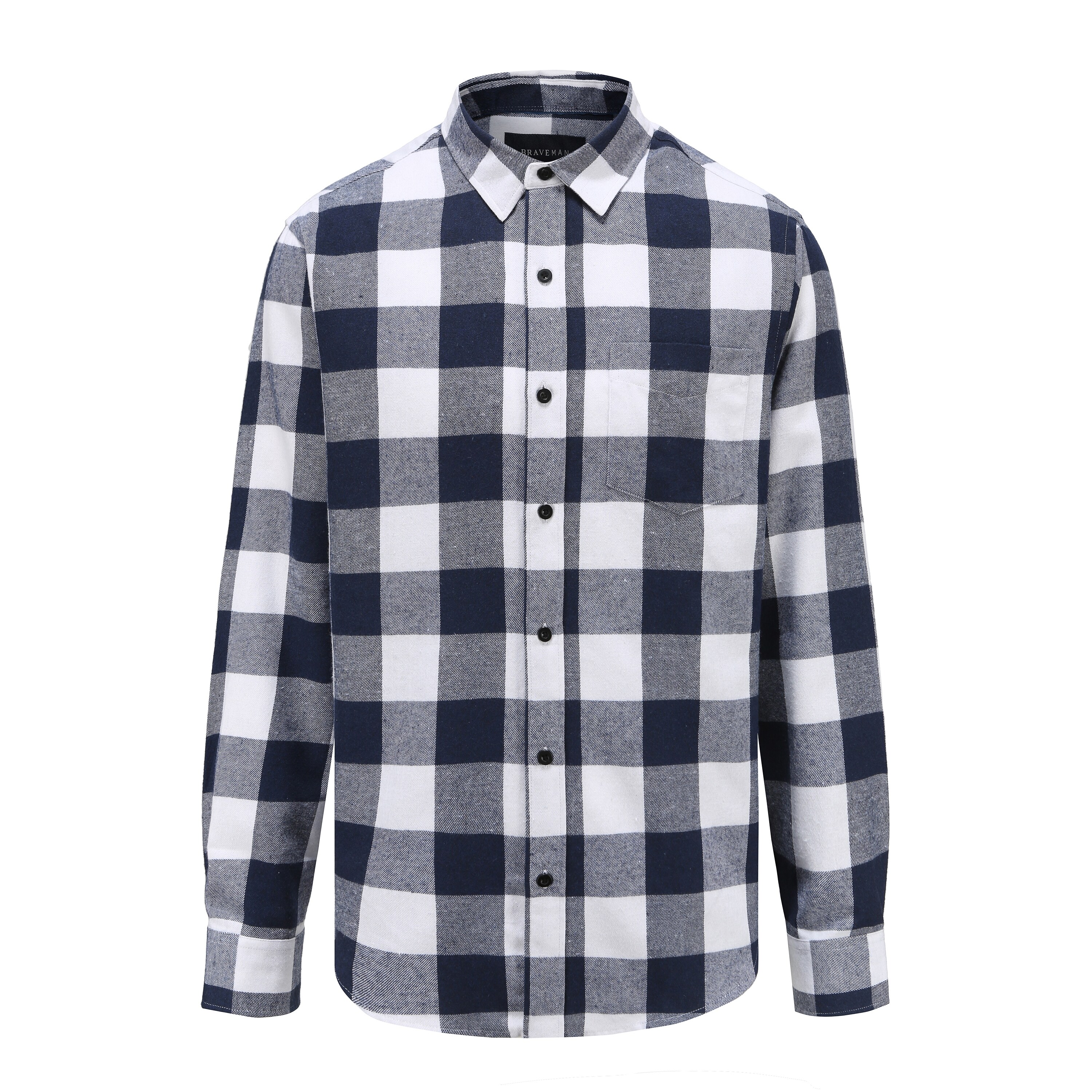 black and white buffalo check men's shirt