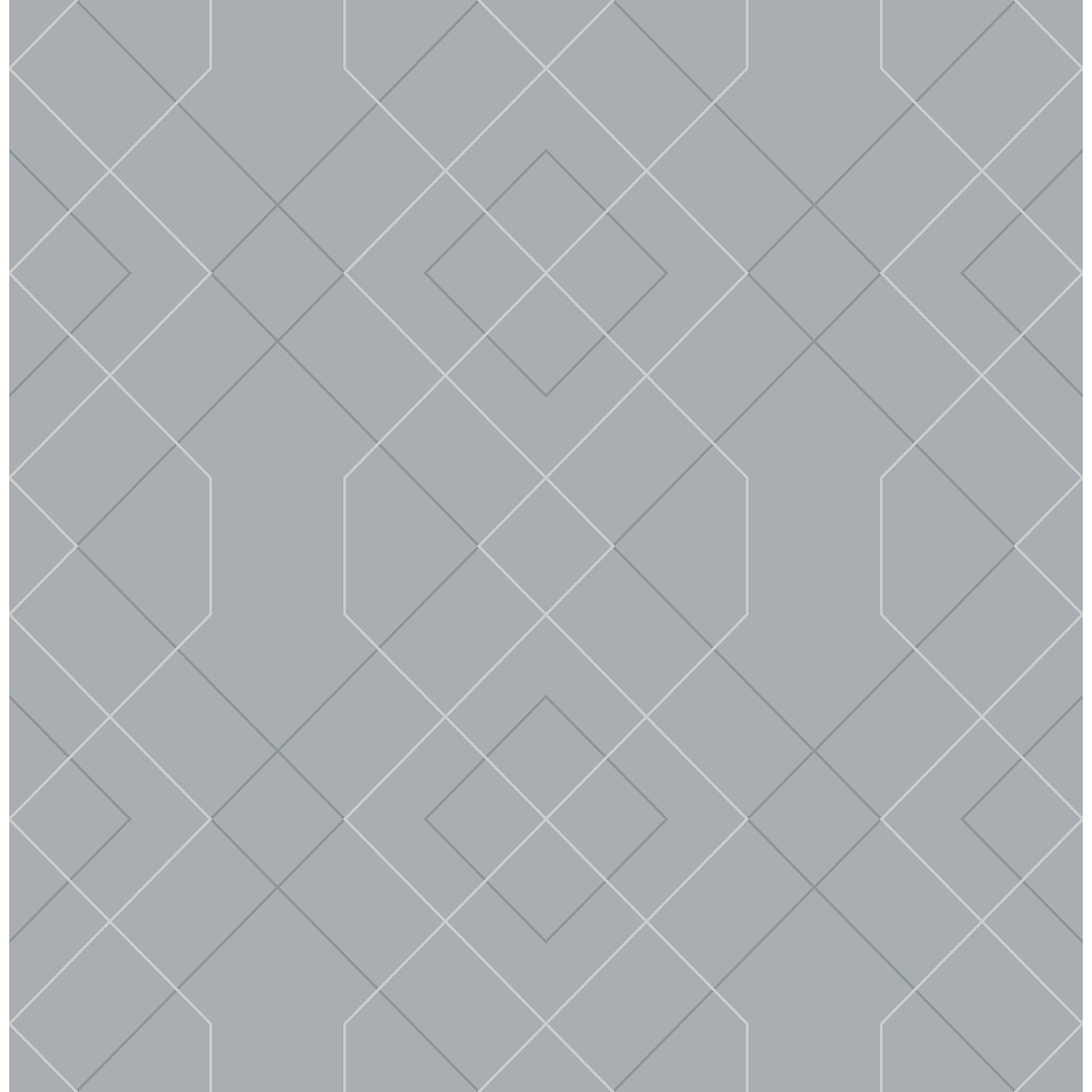 Scott Living Ballard Pewter Geometric Wallpaper