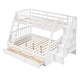 preview thumbnail 23 of 37, Detachable Design Twin-over-Full Bunk Bed with Drawers，Ladder and Storage Staircase