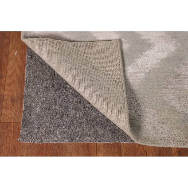 Chevron Style Modern Area Rug Handmade Wool Carpet - 8'0" x 9'10"